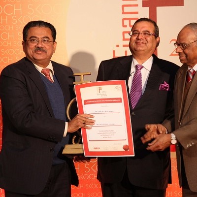 On the occasion of Financial Inclusion Day, Muthoot Finance, the flagship company of The Muthoot Group won the coveted Skoch Financial Inclusion Award 2013.