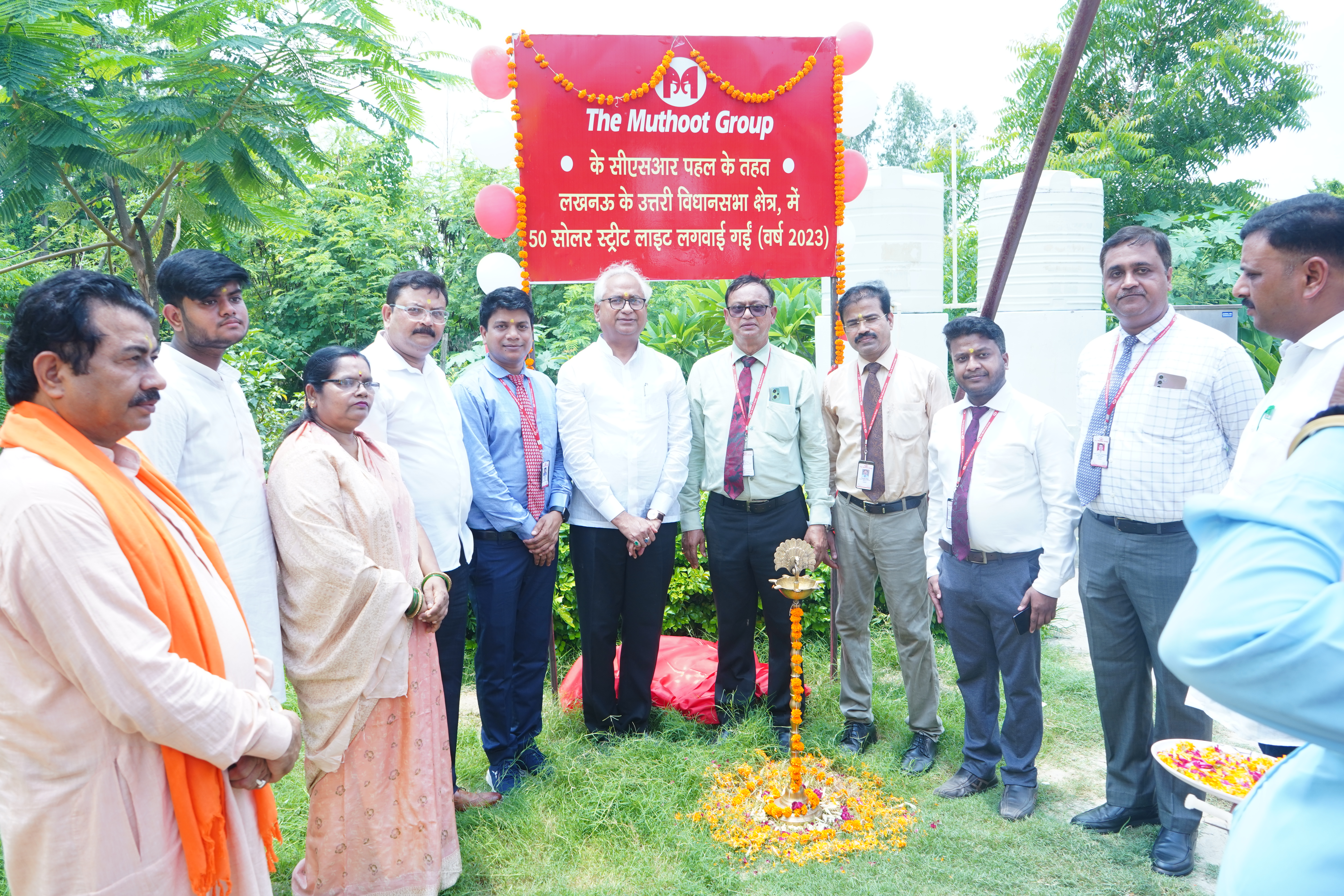 Donation of 50 Solar Street Lights at Lucknow, Uttar Pradesh 