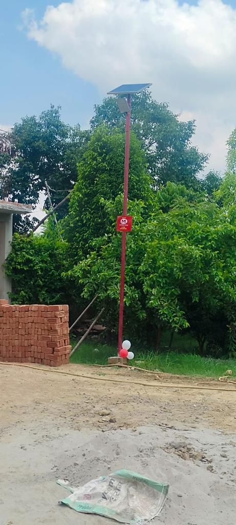 Donation of 50 Solar Street Lights at Lucknow, Uttar Pradesh 