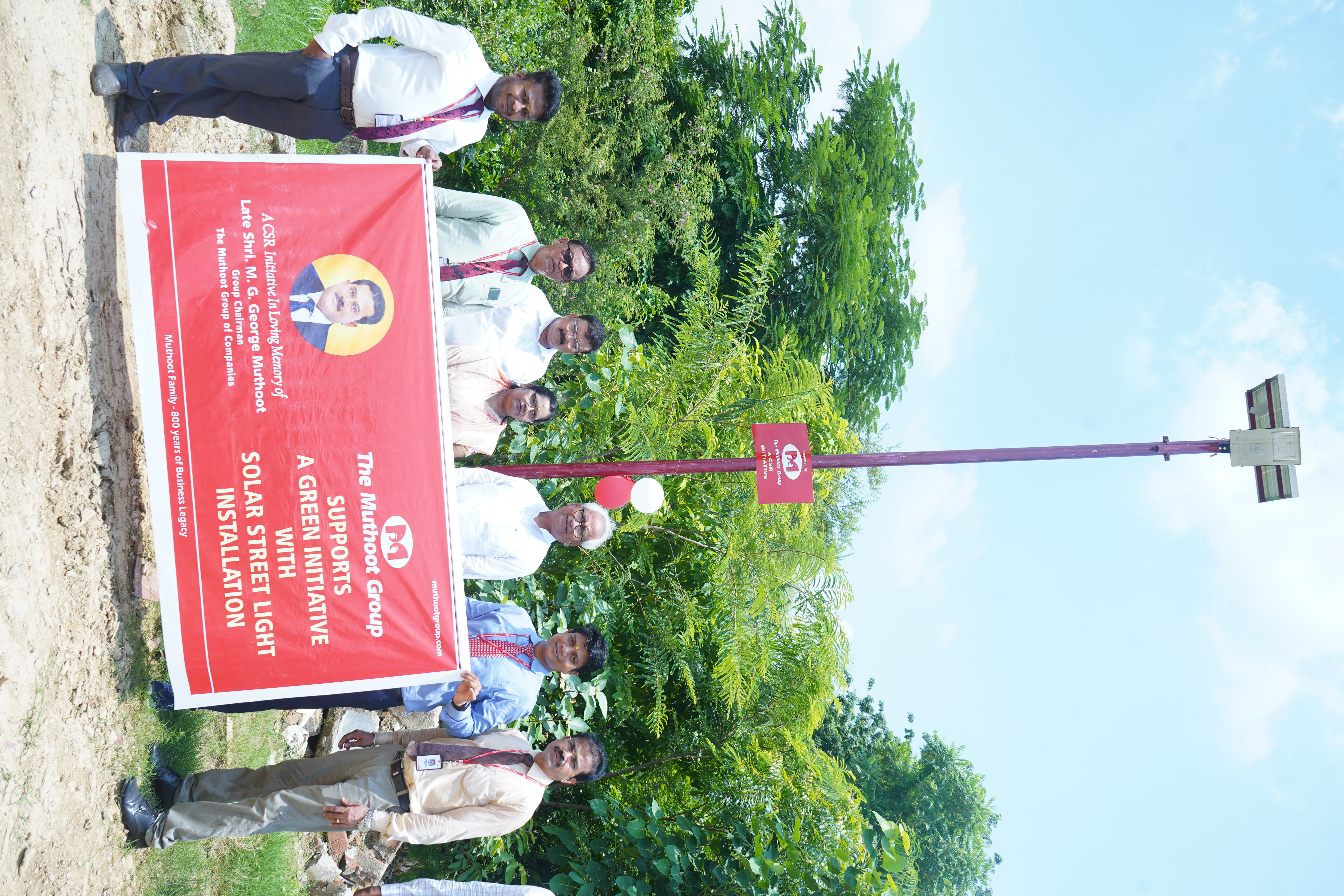 Donation of 50 Solar Street Lights at Lucknow, Uttar Pradesh 