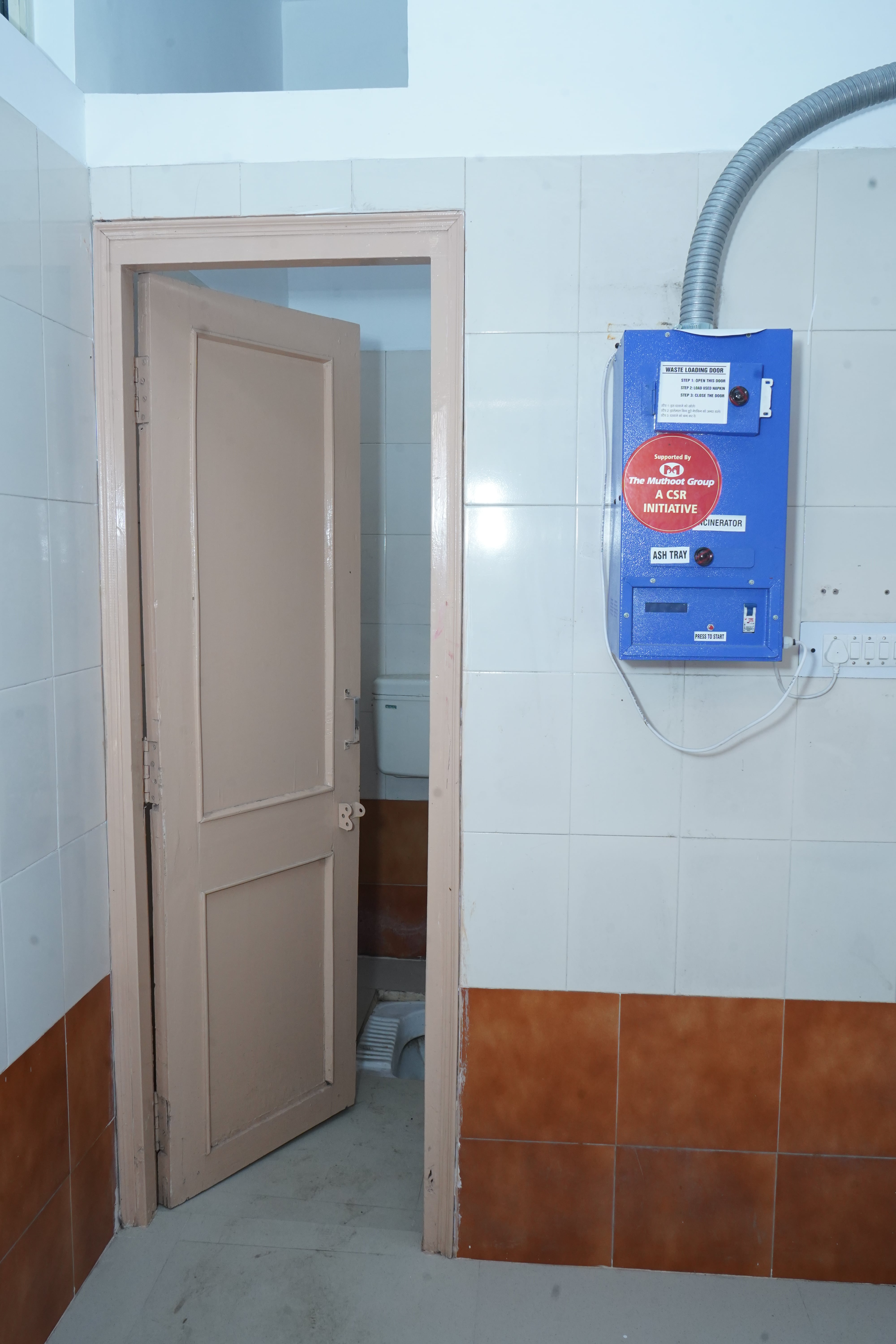 Donation of a Toilet Block, Sanitary Pad Vending Machine, Sanitary Pad Incinerator Machines along with the Renovation of 22 Toilets in D.A.V College for Girls, Yamuna Nagar, Haryana